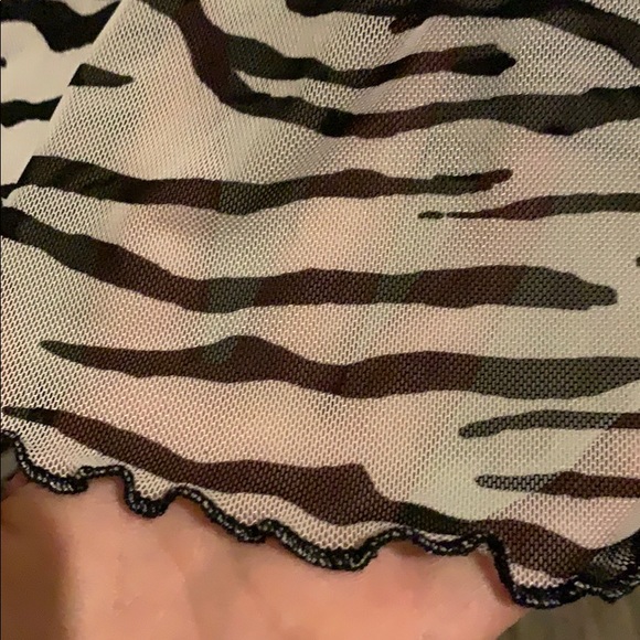 Zebra print long sleeved see through shirt - Picture 2 of 2